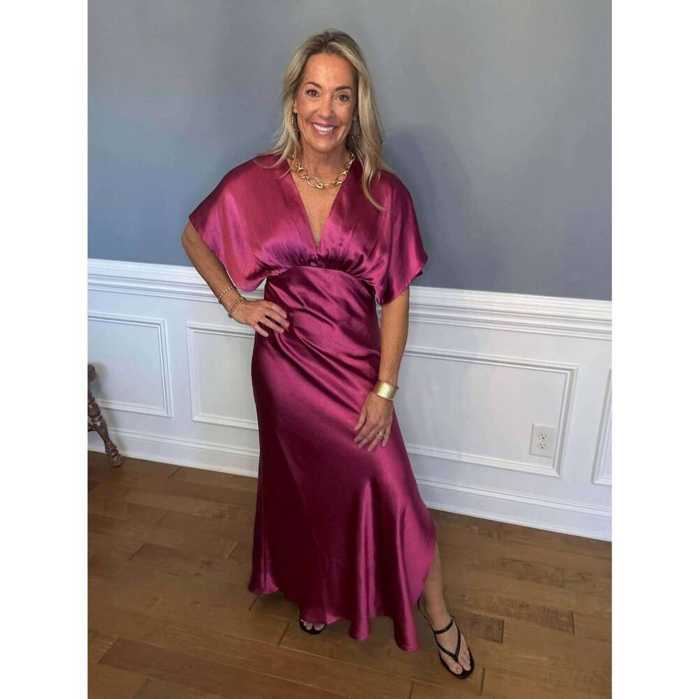 NEW DRESS FORUM juliet maxi dress in viva magenta - Picture 4 of 8